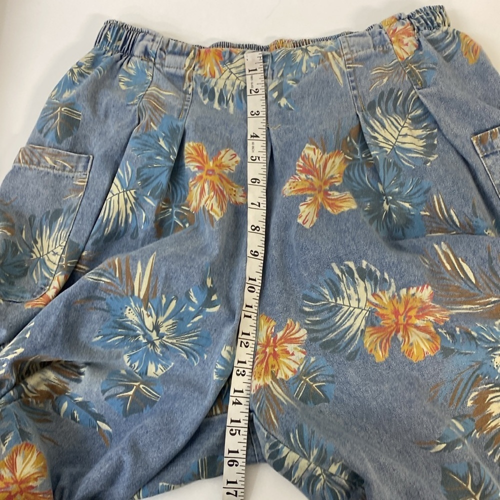 Fanas Venas Boho Cargo Floral Pants Denim XL - Picture 10 of 12